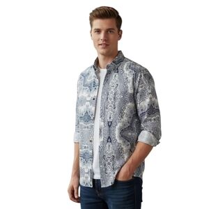 Tommy Hilfiger Men's‎ Paisley Buttondown Shirt Size Large